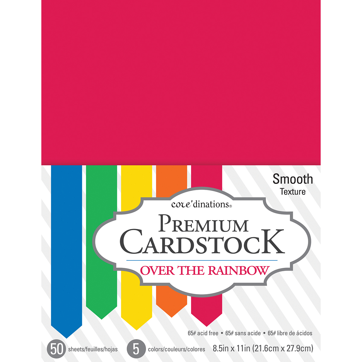 Core'dinations® Over The Rainbow 8.5 x 11 Smooth Cardstock, 50 Sheets